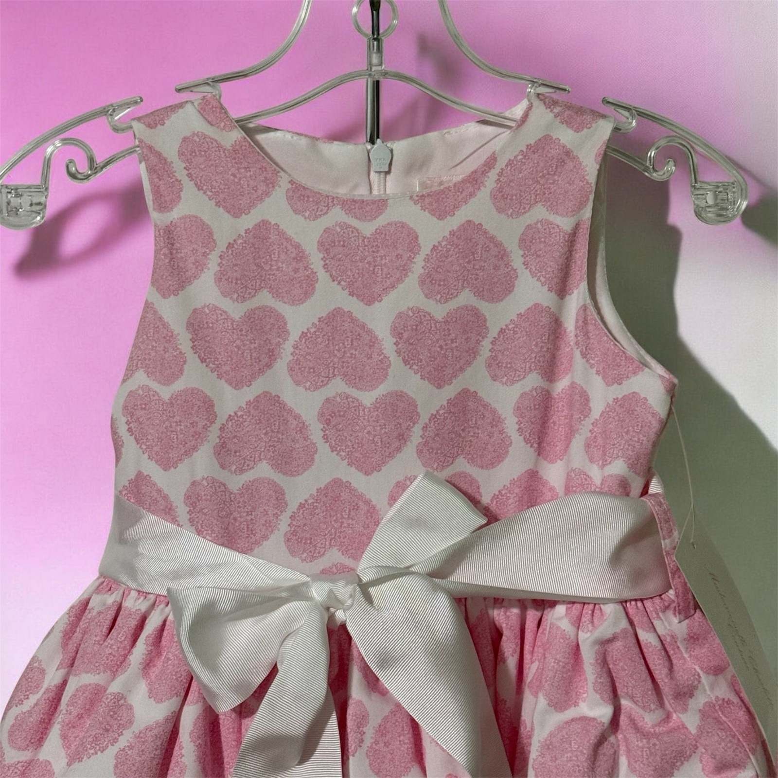 Mademoiselle Charlotte Couture Size 2 Toddler Girl's Heart Summer Pink Dress — image 3 of 7
